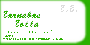 barnabas bolla business card